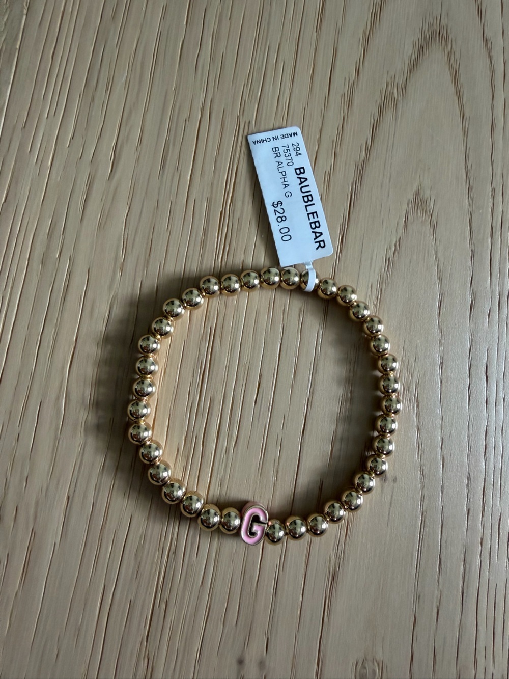 Baublebar “G” bracelet